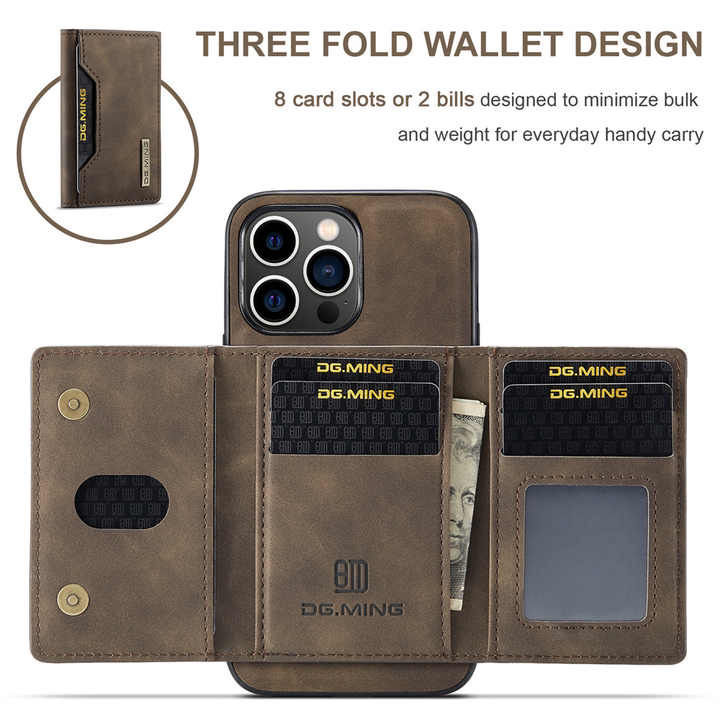 Luxury Magnetic Card Holder Wallet PU Leather Case for iPhones