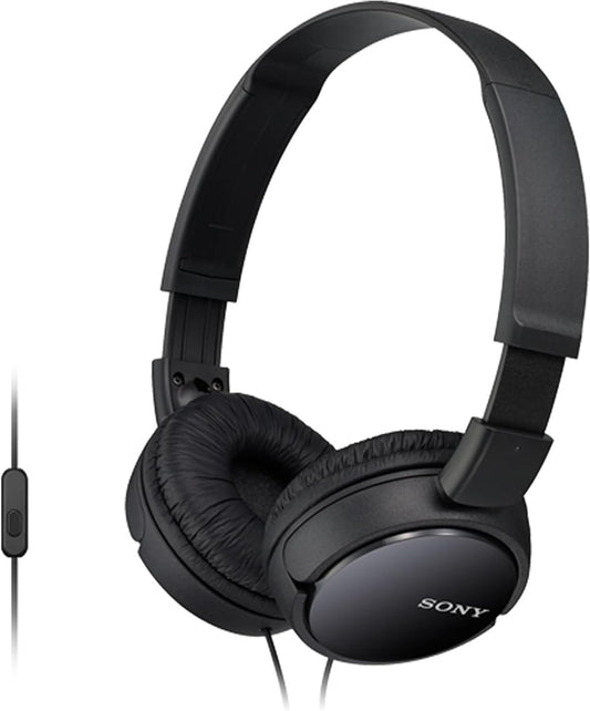 Sony MDRZX110AP ZX Series Extra Bass Smartphone Headset with Mic (Black)