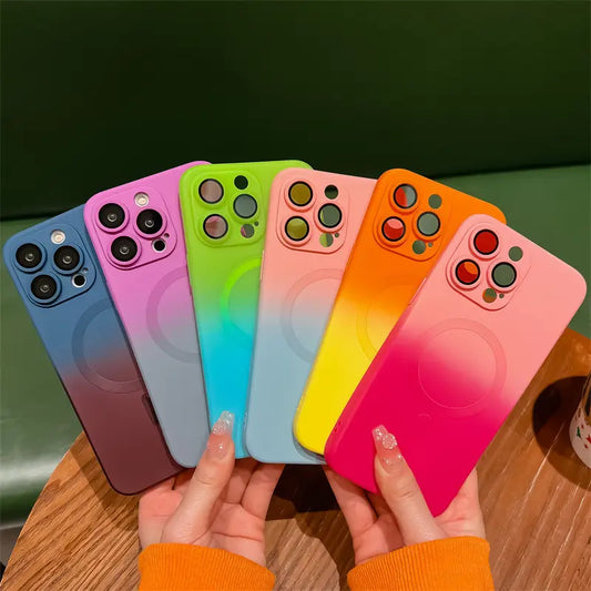 Magnetic TPU Phone Case Gradient two-color