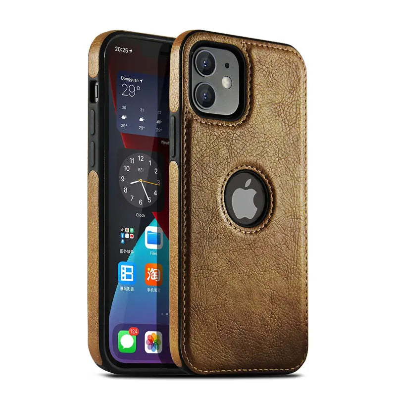 Vintage Classic Stylish Anti Scratch Slim PU Leather Case For iPhone